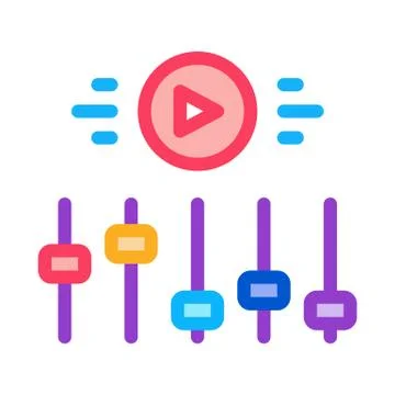 Movie maker settings icon vector outline illustration Stock Illustration