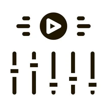 Movie maker settings icon Vector Glyph Illustration Stock Illustration