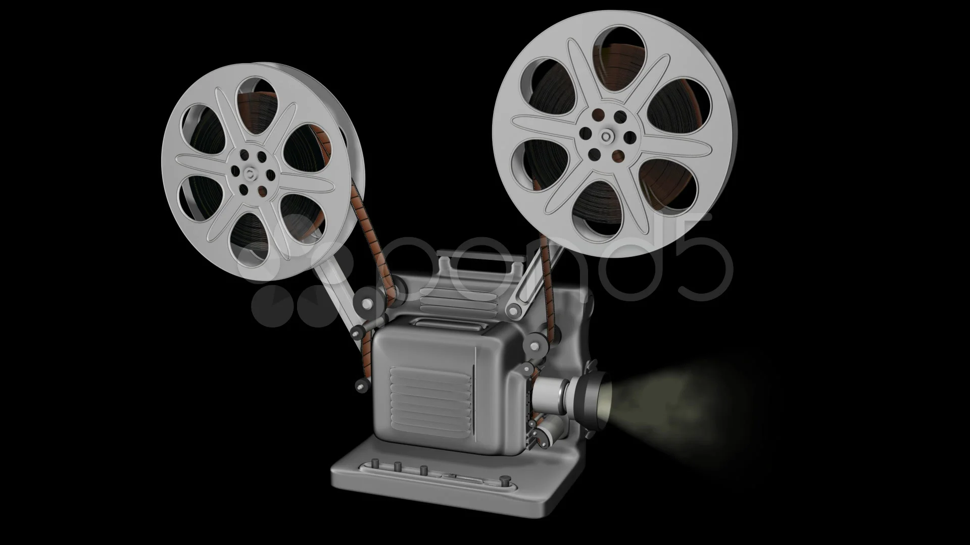 Movie Projector Animation Loop (HD), Stock Video