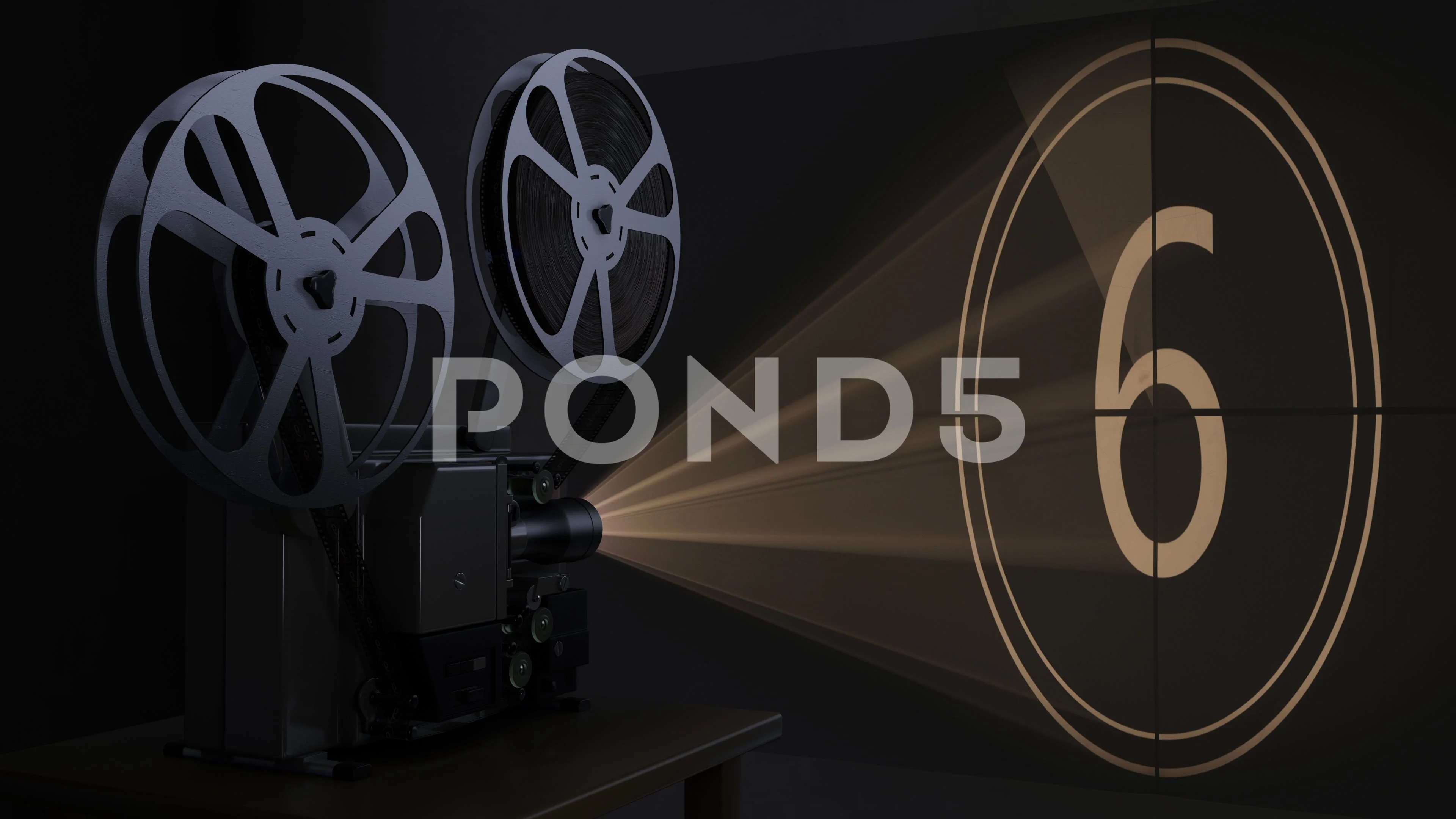 Movie projector with film reel plays the, Stock Video