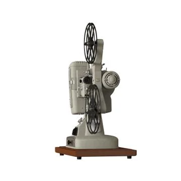 Movie projector on a white background. Isolate. Stock Illustration