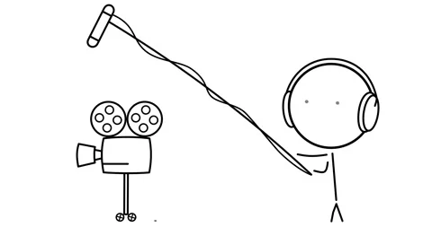 Movie set with camera Stock Footage 301319670