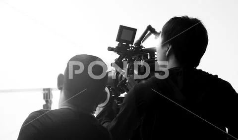 Movie shooting or video filming production Stock-Fotos