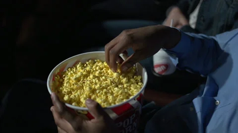 Movie snacking (1 of 7) Stock Footage 35166720