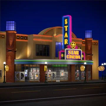 Movie Theater ~ 3D Model ~ Download #91485580 | Pond5