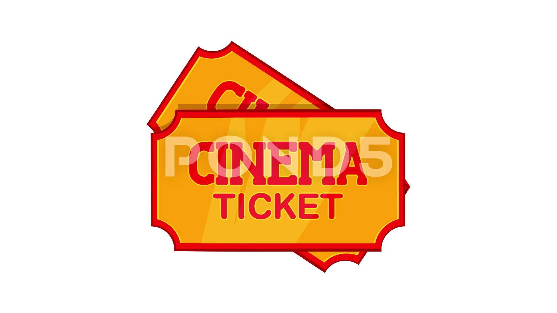Movie ticket icon animation | Stock Video | Pond5