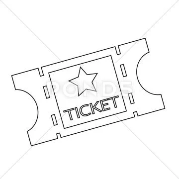 Movie ticket icon Stock Illustration