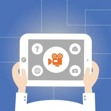 Movie vector technology Stock Illustration