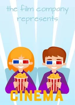 Moviegoers  vector illustration Stock Illustration