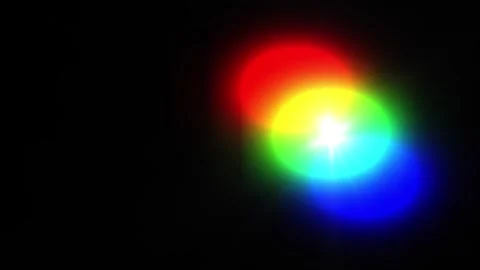 Moving the 3 primary colors of light to the right Stockbeeldmateriaal 315448043