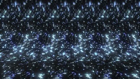Moving 3d background with shiny squares. Motion. Beautiful background with Stock Illustration