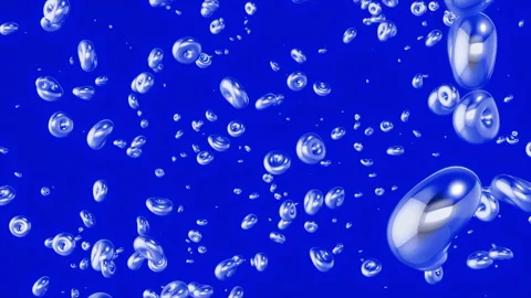 Moving 3d bubbles in liquid. Motion. Den... | Stock Video | Pond5