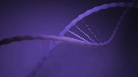 Moving 3d dna structure. Design. 3D dna chain moving in electronic space. Close Stockillustratie