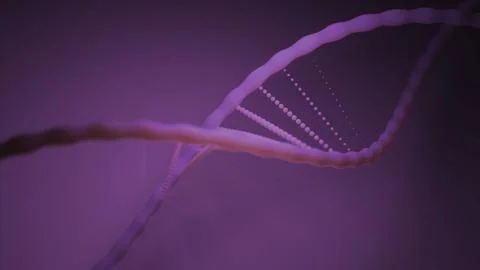 Moving 3d dna structure. Design. 3D dna chain moving in electronic space. Close Illustrazione stock