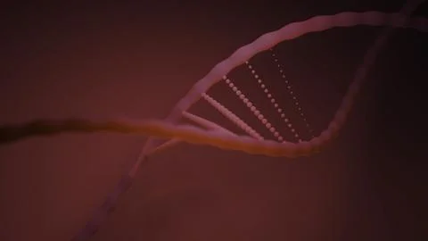 Moving 3d dna structure. Design. 3D dna chain moving in electronic space. Close Stockillustratie