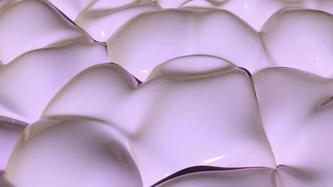 Moving 3d liquid with bubbling surface. Design. Wavy surface of moving liquid Stockillustratie