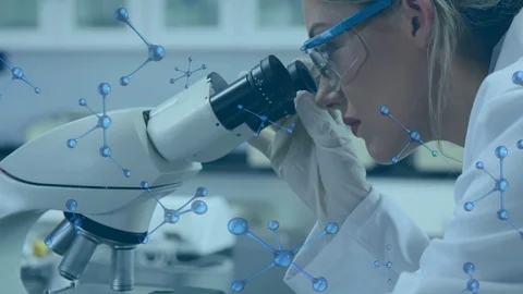 Moving 3d molecules Stock-Footage 117174949