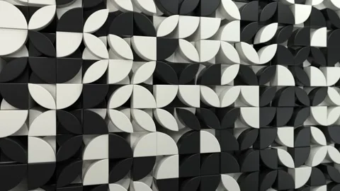 Moving 3D Pattern Wall Stock Footage 298990321