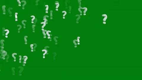 Moving 3D Question Marks  Green Screen Animation Video Footage Stock Footage 322956325