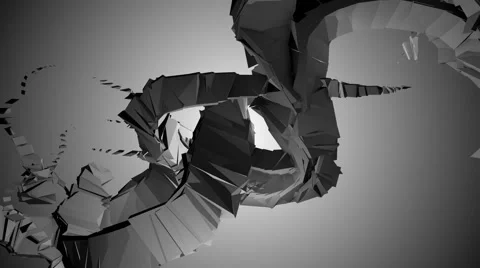 Moving 3D shapes loop Stock Footage 56527021