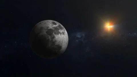 Moving 3d sun moon planet Stock Footage 221903313