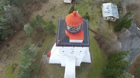 Moving from above to aside lighthouse Video stock 74871926