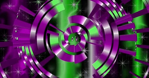 Moving abstract circles and lines of different colors and shades Stock Footage 144673326