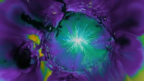 Moving abstract colorful background with vibrant swirls and organic texture. Video stock 336903960