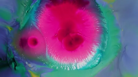 Moving abstract colorful background with vibrant swirls and organic texture. Stock-Footage 338169593
