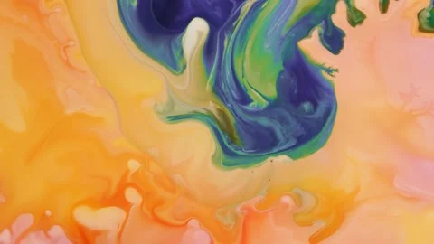 Moving abstract colorful background with vibrant swirls and organic texture. Vídeo Stock 338170174