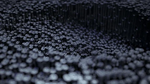 Moving abstract hexagon gray dark color background. Metal texture. 3D pattern di Stock Footage 126590331