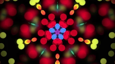 Moving abstract red-yellow lights on a black background Stock Footage 166496237
