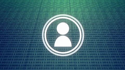 Moving across the binary coding Stock Footage 110536446