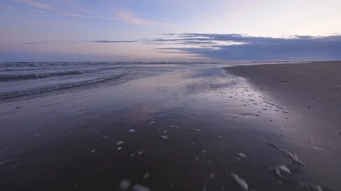 Moving along the beach Stock Footage 116653448