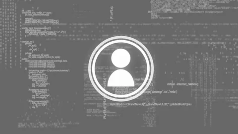 Moving along the digital codes and scripts Stock Footage 110578637