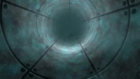 Moving along the old pipeline. Seamless loop Stock Footage 264139006