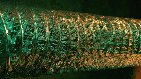 Moving Along Pipe Ducting Ventilation Detail Stock Footage 309570585