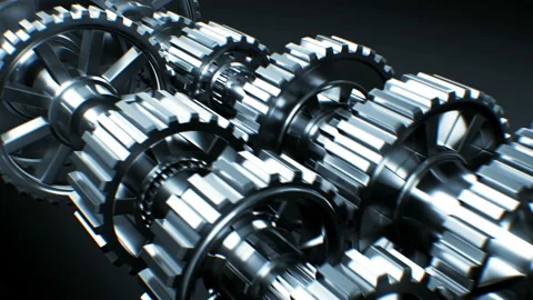 Moving Along Working Abstract Isolated Gearbox Seamless. Beautiful Looped 3d 動画素材 101299802