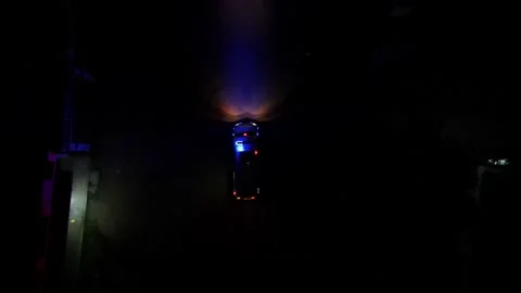 Moving ambulance top drone view Karnataka mysore night Stock Footage 200776133