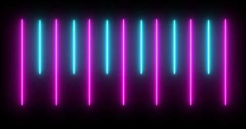 Moving up and down loading like an audio spectrum neon light beam bg. Cyber.. Stock Illustration