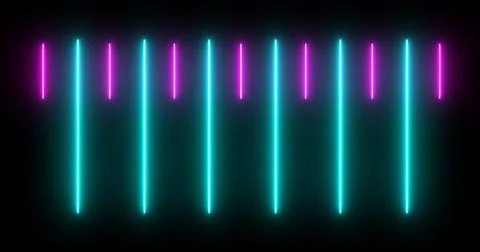 Moving up and down loading like an audio spectrum neon light beam bg. Cyber.. Stock Illustration