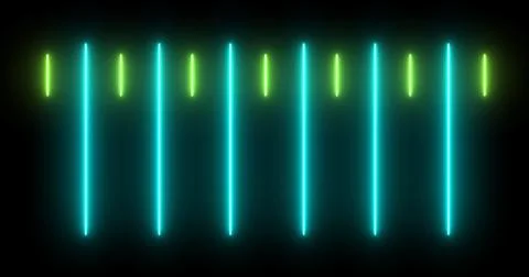 Moving up and down loading like an audio spectrum neon light beam bg. Cyber.. Stock Illustration