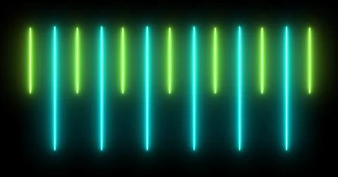 Moving up and down loading like an audio spectrum neon light beam bg. Cyber.. Stock Illustration