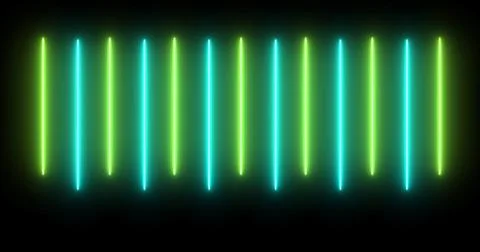 Moving up and down loading like an audio spectrum neon light beam bg. Cyber.. Stock Illustration