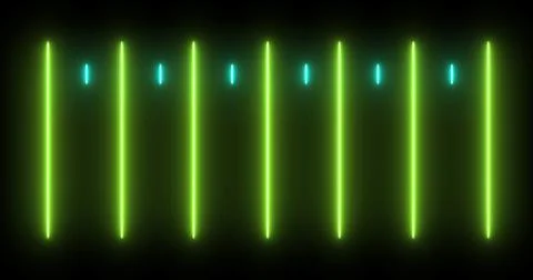 Moving up and down loading like an audio spectrum neon light beam bg. Cyber.. Stock Illustration