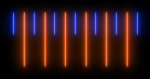 Moving up and down loading like an audio spectrum neon light beam bg. Cyber.. Stock Illustration