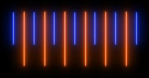 Moving up and down loading like an audio spectrum neon light beam bg. Cyber.. Stock Illustration