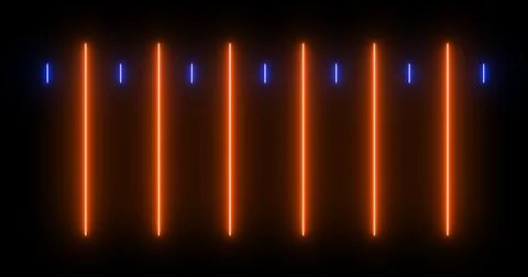 Moving up and down loading like an audio spectrum neon light beam bg. Cyber.. Stock Illustration