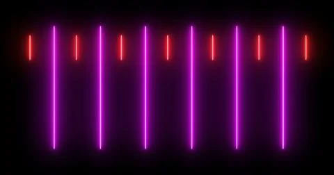 Moving up and down loading like an audio spectrum neon light beam bg. Cyber.. Stock Illustration