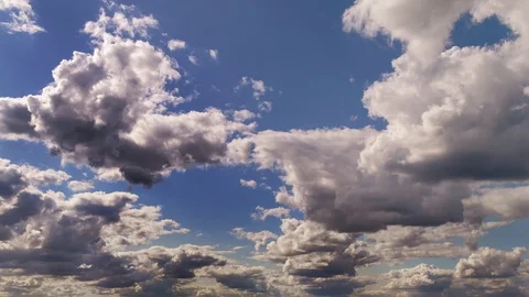 Moving and swirling clouds in the blue sky Video stock 122649636